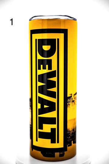 Discover DeWalt Tol 20oz Tumbler Blueprint Camo Yellow Construction Travel Mug Gift Contractor, Dad, Husband Mechanic Handyman Builder, Mancave
