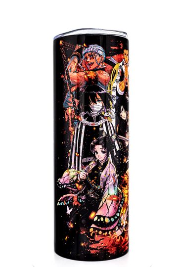Discover demon Hashira 20oz Skinny Tumbler Stainless Steel Anime Travel Cup Kimetsu no Yaiba Pillars Insulated Coffee Mug Gift Collectible
