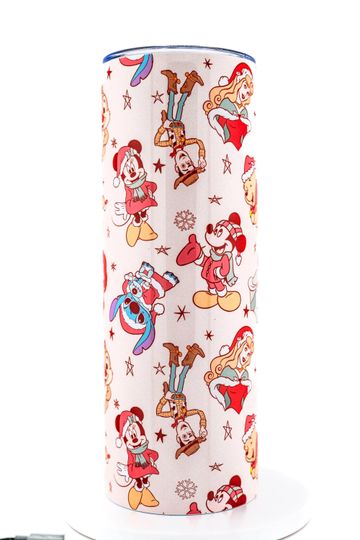 Discover Disney, Pixar, Mickey Mouse, Minnie Mouse, Lilo & Stitch, Little Mermaid, Winnie The Pooh, Cinde, Toy Story, Christmas Tumbler Cup