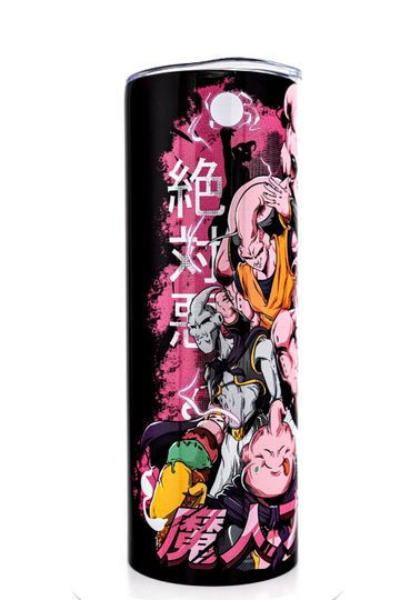Dragon Ball Z Majin Buu 20oz Skinny Tumbler - Goku Anime Stainless Steel Insulated Travel Mug - Kid Super Manga Fan Gift Cup Collectible DBZ