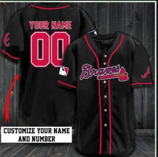 Discover Braves Custome Name Number baseball jersey, hot jersey 3d gift jersey