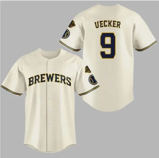 Discover Brewers Bob Uecker 2025 Baseball Jersey Player Name Sport Reprint