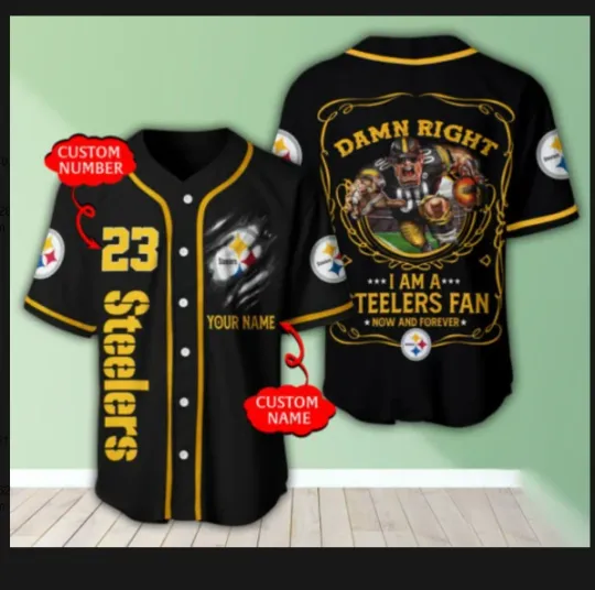 Discover Steeler Baseball Jersey baseball jersey, jersey 3D all size gift 3d Full Print
