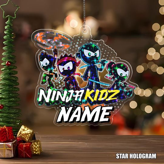 Discover Personalized Ninja Kidz Hologram Ornament/Ninja Kidz Christmas Ornament/Ninja Kidz Keychain Ornament/Ninja Kidz Ornament OHWE33-09