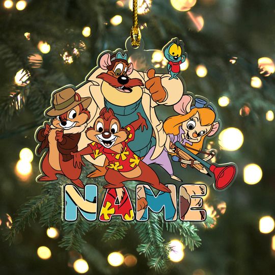 Personalized Chip and Dale Christmas Ornament, Chip N Dale Ornament, 2025 Acrylic Ornament