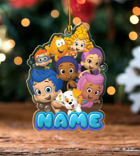 Discover Personalized Bubble Guppies Ornament Cutout, Our First Christmas Ornament, Kids Christmas Characters Christmas SKYG09