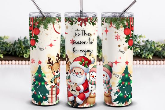 Discover 20 oz Retro Christmas Cartoon Tumbler Wrap, 90's Movie Tumbler, Christmas Movies Friends, Christmas Reindeer Tumbler, Sublimation Design