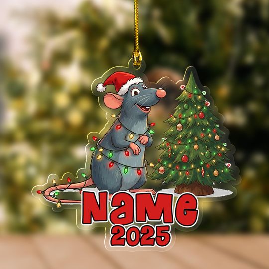 Discover Personalized Ratatouille Mouse Chef Christmas Ornament/Ratatouille Christmas Ornament/Disney Ratatouille Ornament/Christmas Keepsake OHY323