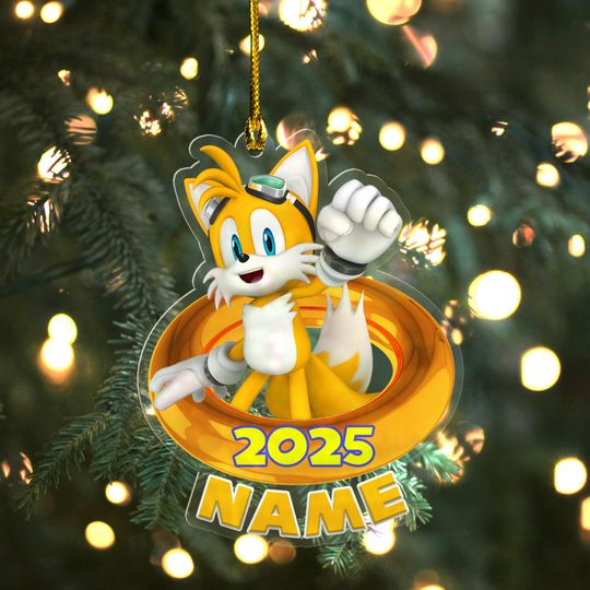 Discover Custom Sonic Ornament, Sonic The Hedgehog 2025, Sonic And Friends Christmas, Sonic Tail And Knuckles, Sonic Lovers, Ornament 2025 UN2J11