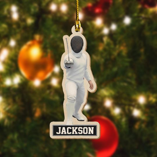 Discover Custom Personalized Fencing 2D Flat Ornament, Custom Name For Fencer, Christmas Fencer Decor, Great Gift For Fencer Lover SL2K17