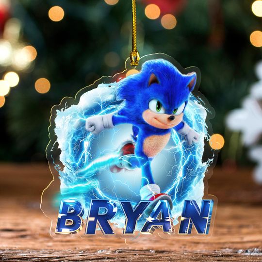 Discover Personalized Sonic Hologram Ornament/Sonic Hedgehog Character Acrylic Ornament/Customized Sonic Ornament/Sonic Christmas Ornament OHYX07