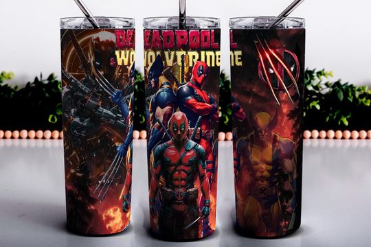 Deadpool Tumbler Wrap Design | Cartoon Tumbler Wrap, Deadpool Tumbler Design
