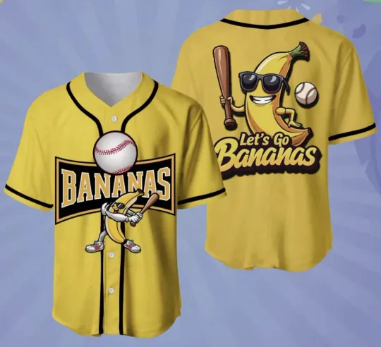 Discover Savannah Bananas Baseball Jersey AOP 3D Reprint