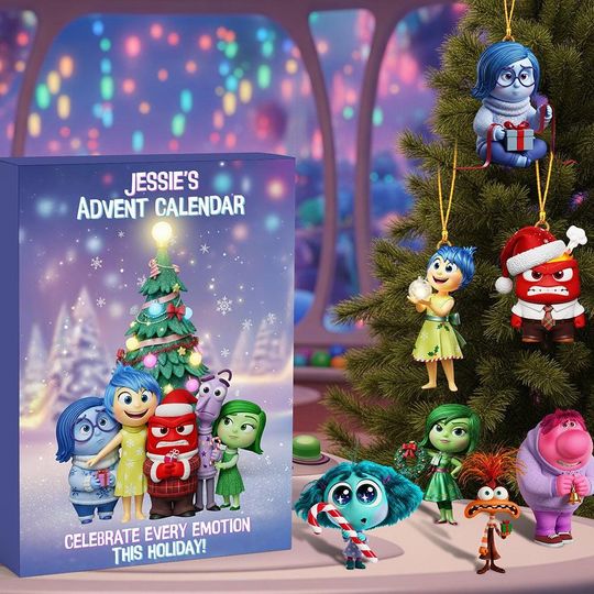 Discover Inside Out Christmas Advent Calendar, 24-Day Surprise Box Featuring Beloved Movie Characters, Movie Characters Advent Calendar