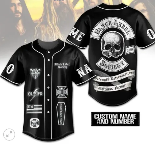 Discover Black Label Society Strength Determination baseball jersey, new 3d gift