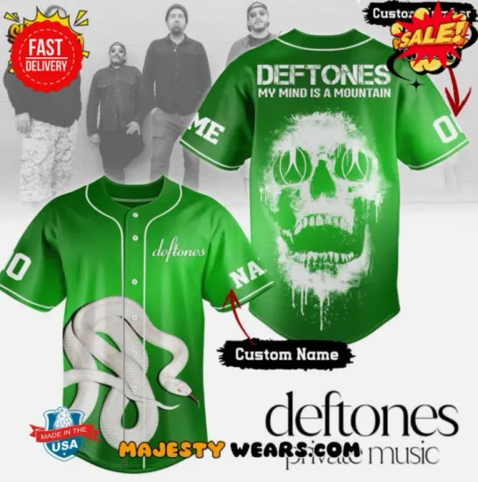 Discover Deftone MY MIND IS A MOUNTAIN 2025 Baseball Jersey Reprint