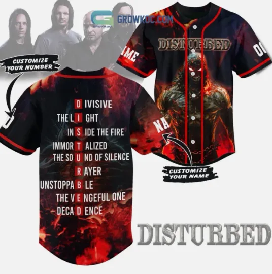 Discover Disturbed All Hit Song Personalized Baseball Jersey Reprint