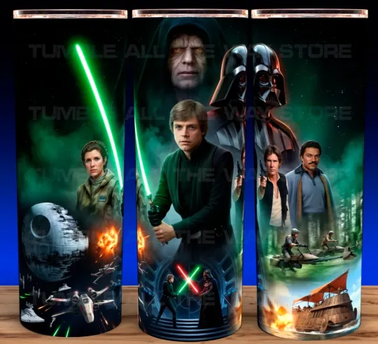Star Wars Return of the Jedi Darth Vader vs Luke Skywalker Cup Mug Tumbler 20oz
