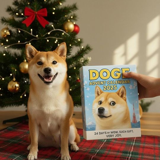 Discover Doge Meme Advent Calendar 2025, Funny Dog Meme Calendar Box, Calendar With Acrylic Christmas Ornaments, Countdown Calendar