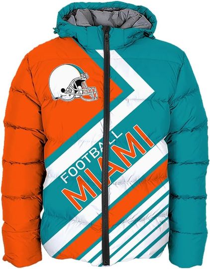 Discover Men Football Jacket Personalized Puffer Coat Down Jacket Any Name Number Plus Size Apparel Padded Jacket