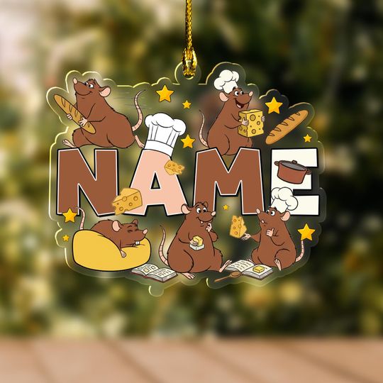 Discover Custom Ratatouille Hologram Ornament, Remy Disney Ornament, Pixar Linguini Keepsake Ornament, Disney Christmas Decor Holiday SL3E09-5