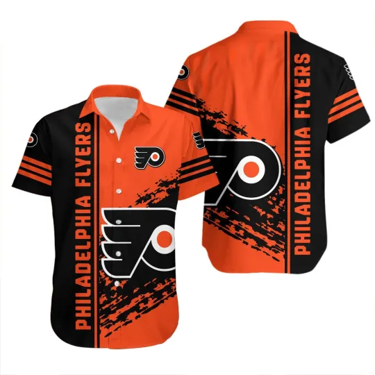 Discover Philadelphia Flyers Hawaiian Shirt Quarter Style NHL