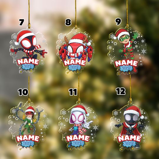 Discover Spidey and His Amazing Friends Hologram Ornament, Christmas Ornament, Custom Name 2025 Ornament, Marvel Ornament, Keepsake Ornament UN3N14