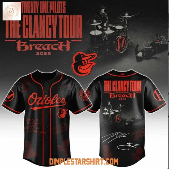 Orioles x Pilotss band The Clancy World Tour 2025 Baseball Jersey Reprint
