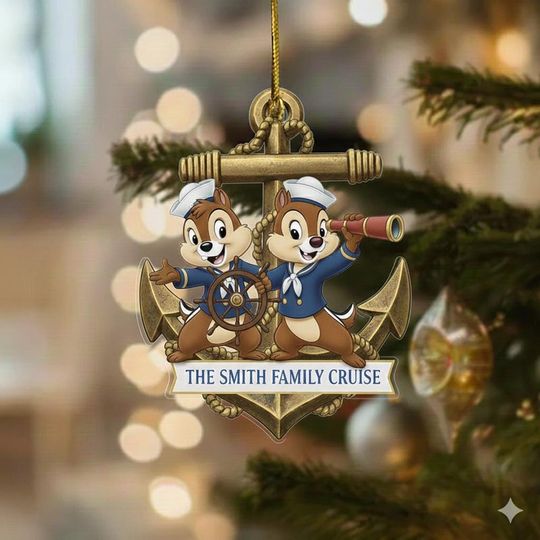 Discover Personalized Disney Chip And Dale Christmas Cruise Ornament 2026, Mickey Family Keepsake,Very Merrytime Cruise Xtmas Decoration Gift UAREN07