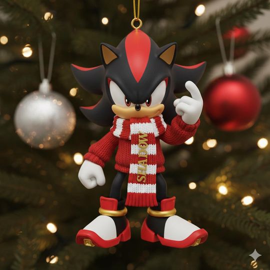 Discover Personalized Shadow 2D Flat Ornament, 2025 Christmas Ornament, Christmas Ornament, Sonic Ornament, First Christmas Ornament UAREN15