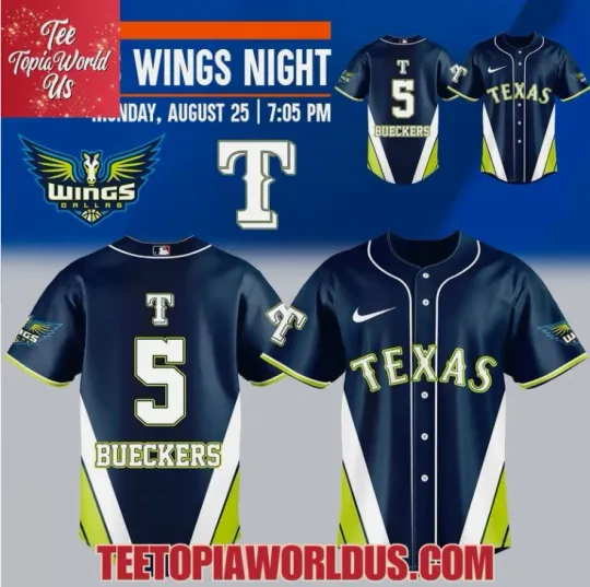 Discover Rangers x Wings Night 2025 Baseball Jersey Reprint