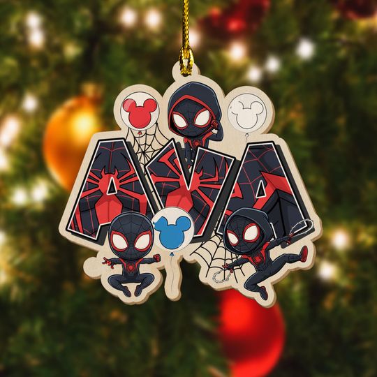 Custom Name Spidey And His Amazing Friends Acrylic Ornament, Spiderman And His Friends