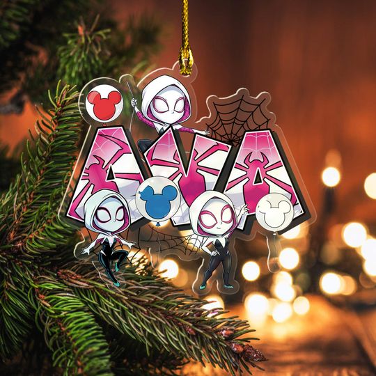 Custom Name Spidey And His Amazing Friends Acrylic Ornament, Spiderman And His Friends