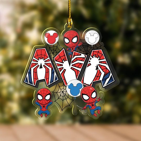 Custom Name Spidey And His Amazing Friends Acrylic Ornament, Spiderman And His Friends