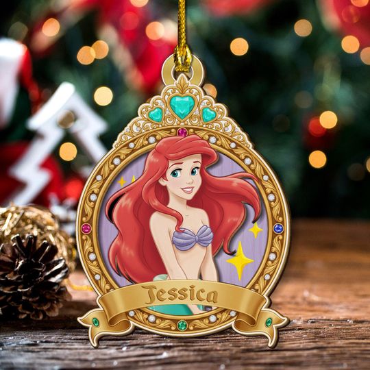 Discover Personalized Disney Princess Wooden 2Layer Ornament, Belle Elsa Snow White Custom Princess Gift 2025, Cute Disney Holiday Decor SL2K10-6