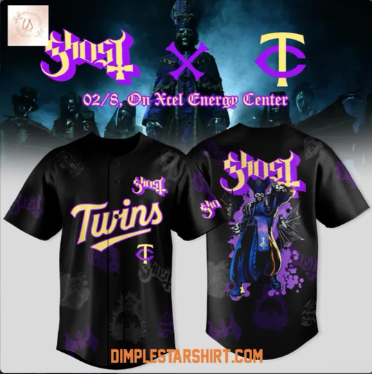 Minnesota x Ghost Band World Tour 2025 Baseball Jersey Reprint