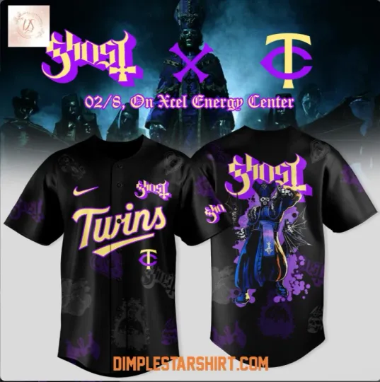 Discover Minnesota x Ghost Band World Tour 2025 Baseball Jersey Reprint