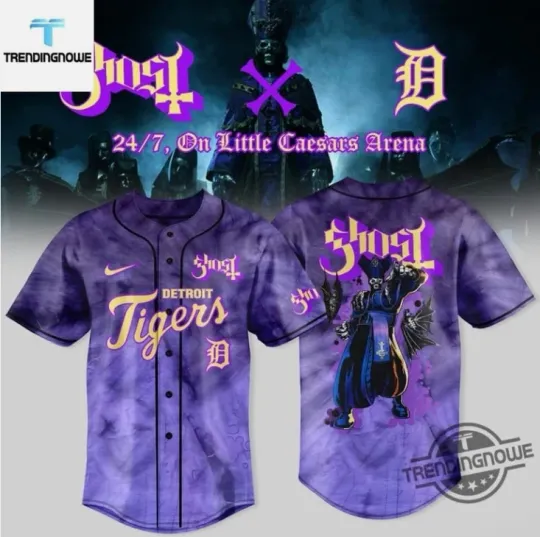 Discover Tigers Ghost Band World Tour 2025 Concert Baseball Jersey Reprint