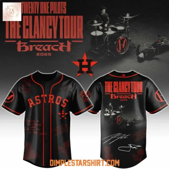 Houston x Pilotss band The Clancy World Tour 2025 Baseball Jersey Reprint