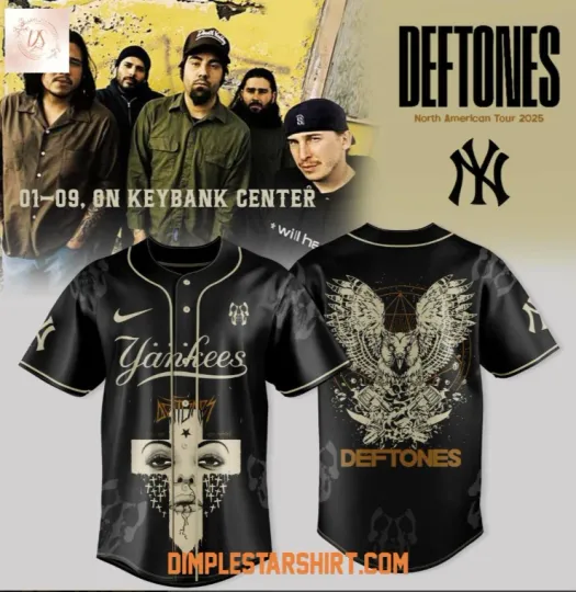 Discover New York x Deftone Tour 2025 Baseball Jersey Reprint