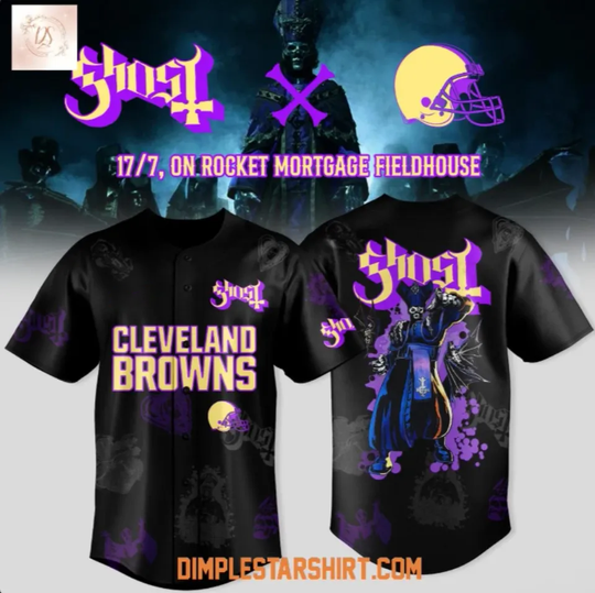Browns x Ghost Band World Tour 2025 Baseball Jersey Reprint