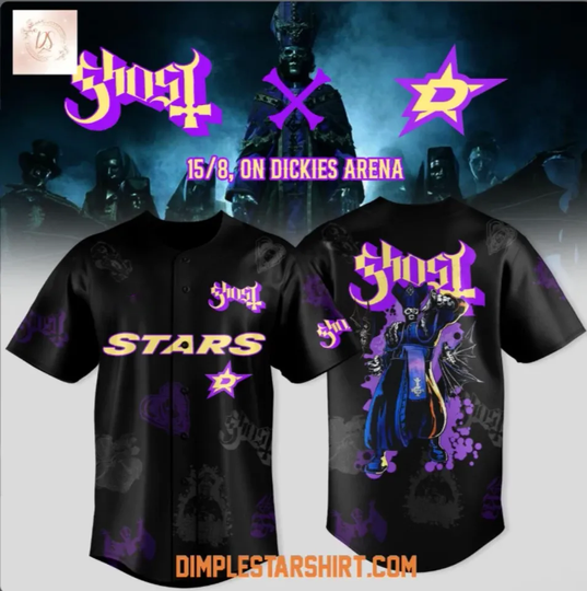 Stars x Ghost Band World Tour 2025 Baseball Jersey Reprint