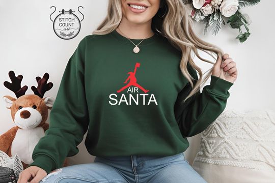 Discover Air Santa Christmas Sweatshirt, Funny Printed Christmas Jumper, Spread Holiday Cheer Crewneck, Christmas Gift for Him