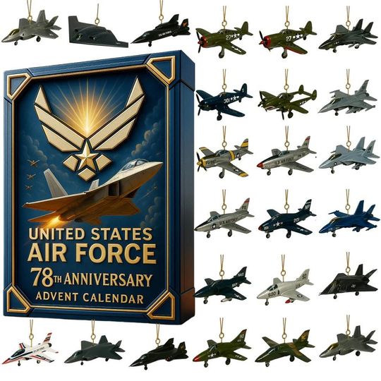 Us Air Force 78Th Anniversary 2025 Advent Calendar, Us Air Force Advent Calendar, Christmas Advent Calendar, Christmas Countdown Gift.