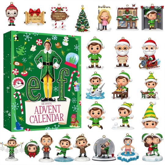 Discover The Official Elf 2025 Advent Calendar, Elf Christmas Advent Calendar, Christmas Advent Calendar, Christmas Countdown Gift.