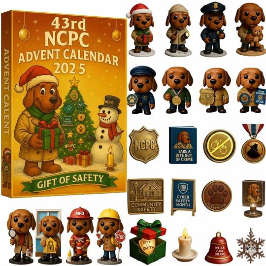 Discover Mcgruff The Crime Dog Ncpc 43Rd Anniversary Advent Calendar 2025, Dog Advent Calendar, Christmas Advent Calendar, Christmas Countdown Gift.