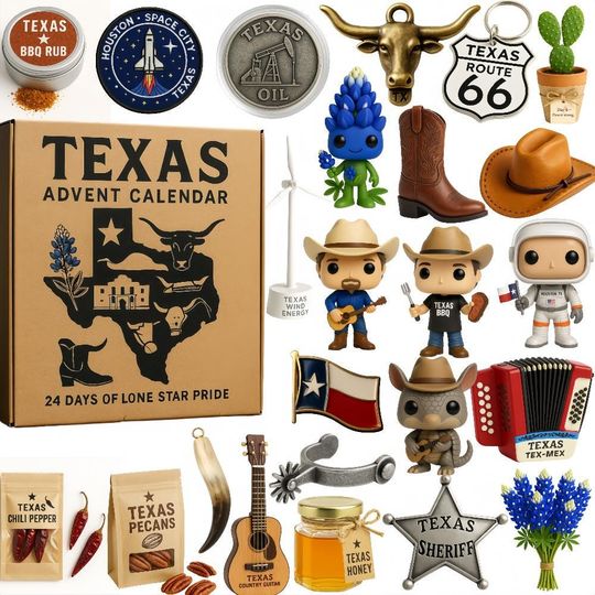 Discover Texas Pride Advent Calendar 2025, Texas Pride Advent Calendar, Christmas Ornament, Christmas Advent Calendar, Christmas Countdown Gift.