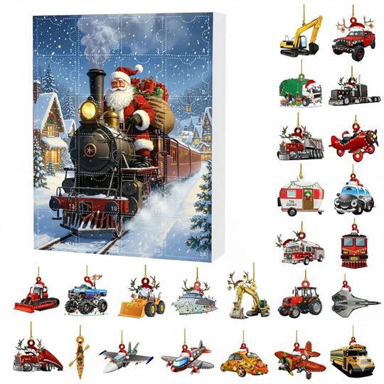 Discover Santa Claus Christmas Train 2025 Advent Calendar, Train Christmas Advent Calendar, Christmas Advent Calendar, Christmas Countdown Gift.