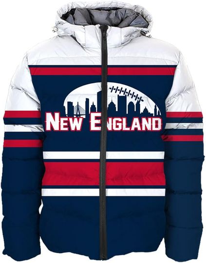 Discover Mens Lightweight Winter Coat, Personalized Name Number Logo Padded Down Jacket