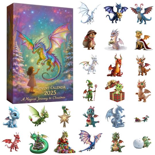Discover A Magical Journey To Christmas Dragon Advent Calendar 2025, Dragon Advent Calendar, Christmas Advent Calendar, Christmas Countdown Gift.